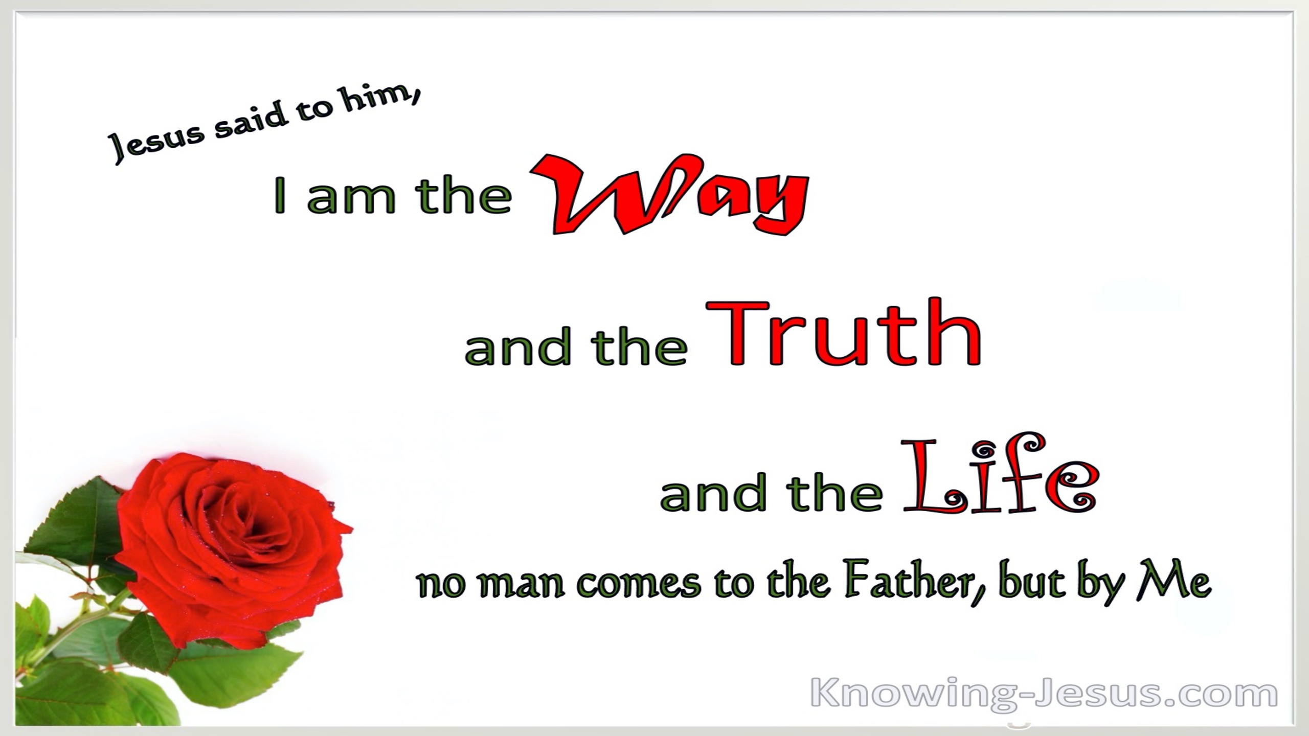 John 14:6 I Am The Way The Truth And The Life (white)